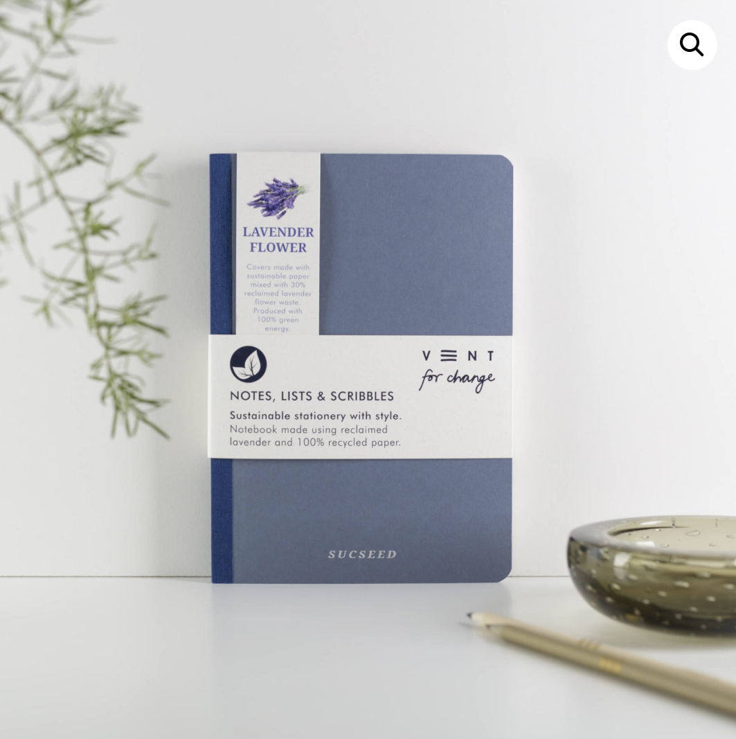 Vent for Change - A5 Notebook Reclaimed Lavender Flower