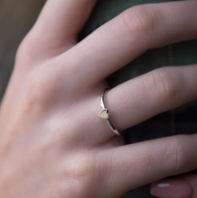 Load image into Gallery viewer, Alison Moore Lunar Silver and Rose Gold Heart Ring

