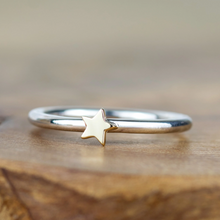 Load image into Gallery viewer, Alison Moore Lunar Silver and Gold Star Ring
