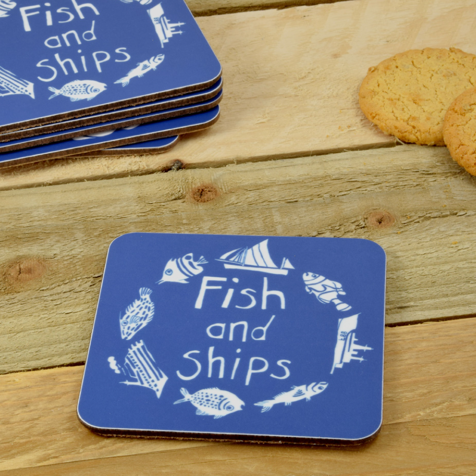 Port & Lemon - Fish and Ships Coaster