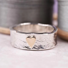 Load image into Gallery viewer, Alison Moore Fairytale Silver and Gold Heart Ring
