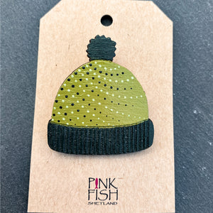 Pink Fish Painted Hat Brooch