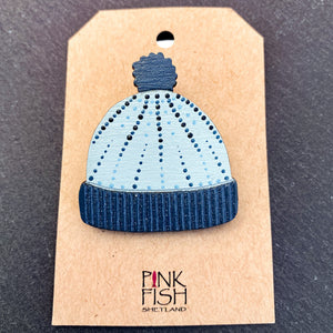 Pink Fish Painted Hat Brooch