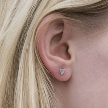 Load image into Gallery viewer, Alison Moore Tiny Silver Heart Studs
