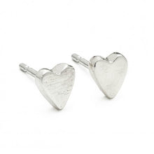 Load image into Gallery viewer, Alison Moore Tiny Silver Heart Studs
