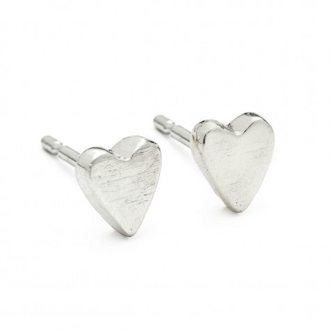 Alison Moore Tiny Silver Heart Studs