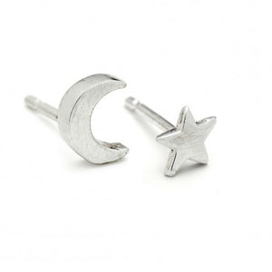 Alison Moore Silver Star and Moon Studs