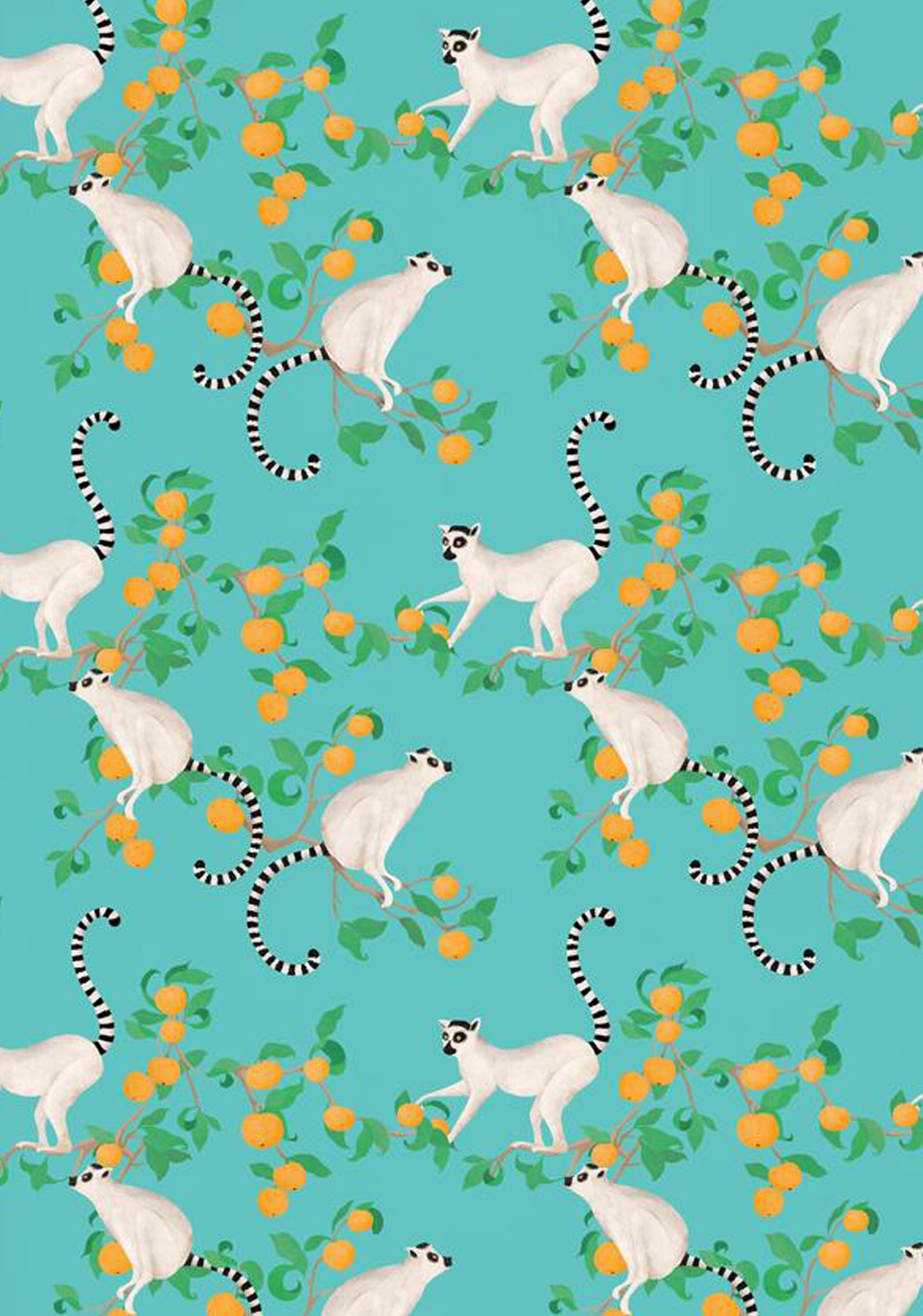 Lagom Lemur Wrapping Paper