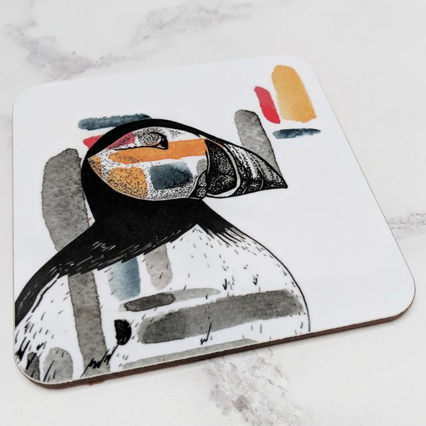Sarah Leask Coaster - Puffin