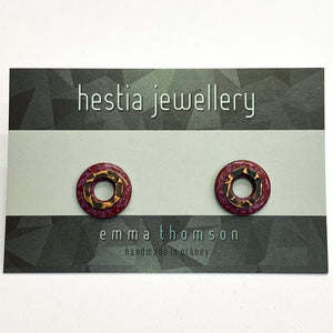 Hestia Jewellery Stud Earrings - Purple